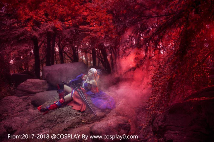 宅男女神汐颜玲CosplayFGO宫本武藏本子(图8)