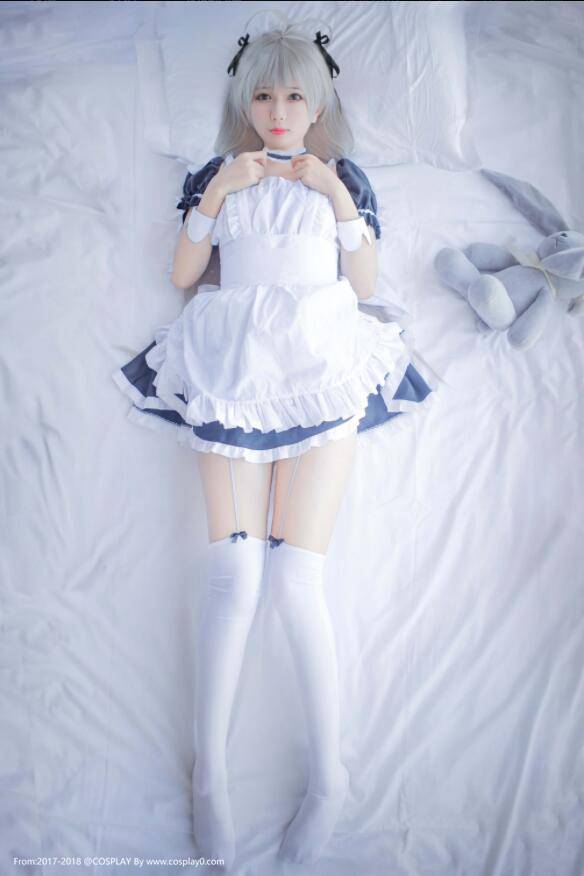 二次元美女制服诱惑女仆装春日野穹Cosplay番号(图9)