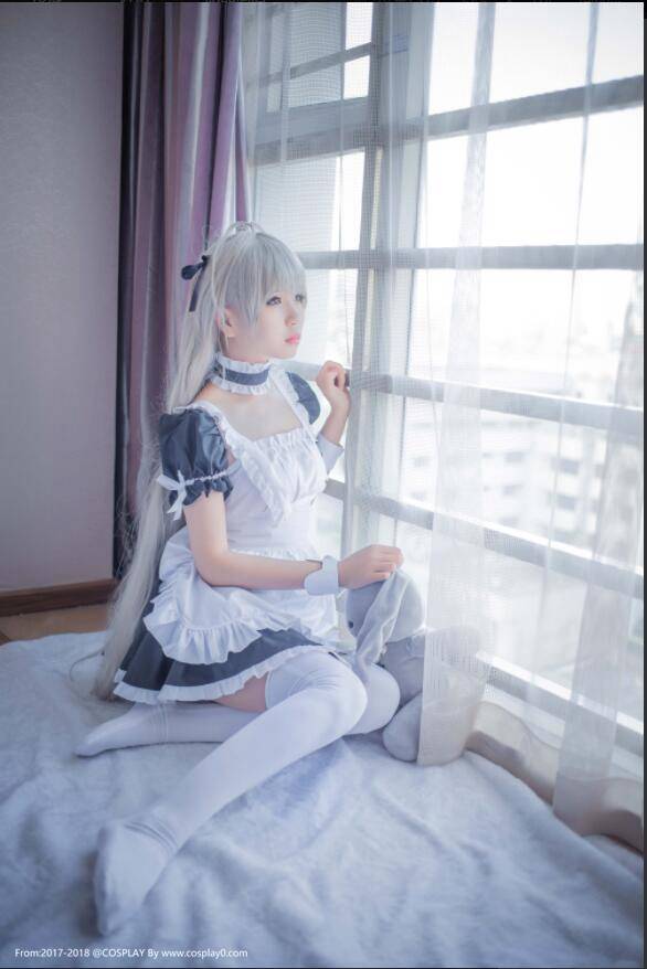 二次元美女制服诱惑女仆装春日野穹Cosplay番号(图7)