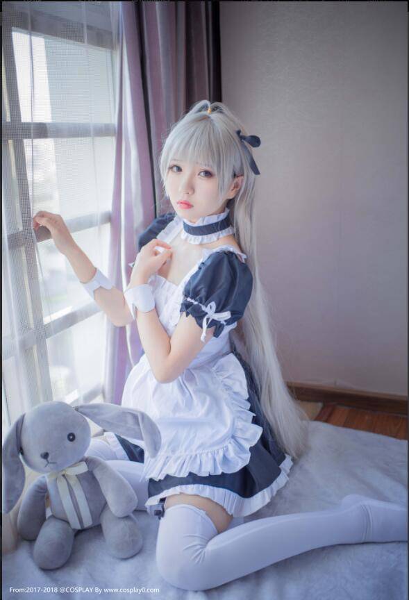 二次元美女制服诱惑女仆装春日野穹Cosplay番号(图8)