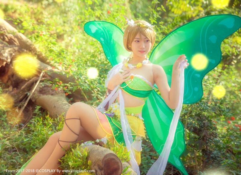 萌妹子小泉花阳同人花仙子Cosplay(图2)