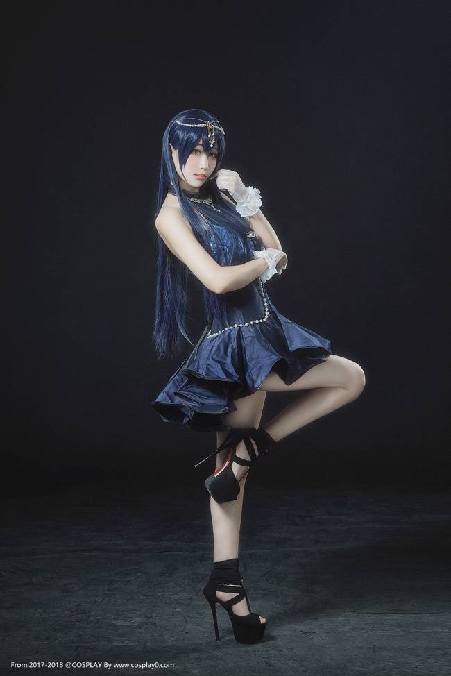LoveLive缪斯女神园田海未美腿诱惑Cosplay(图4)