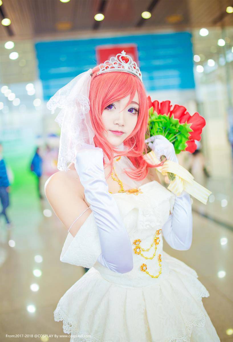 啾小妍SAMA西木野真姬婚纱觉醒Cosplay(图4)