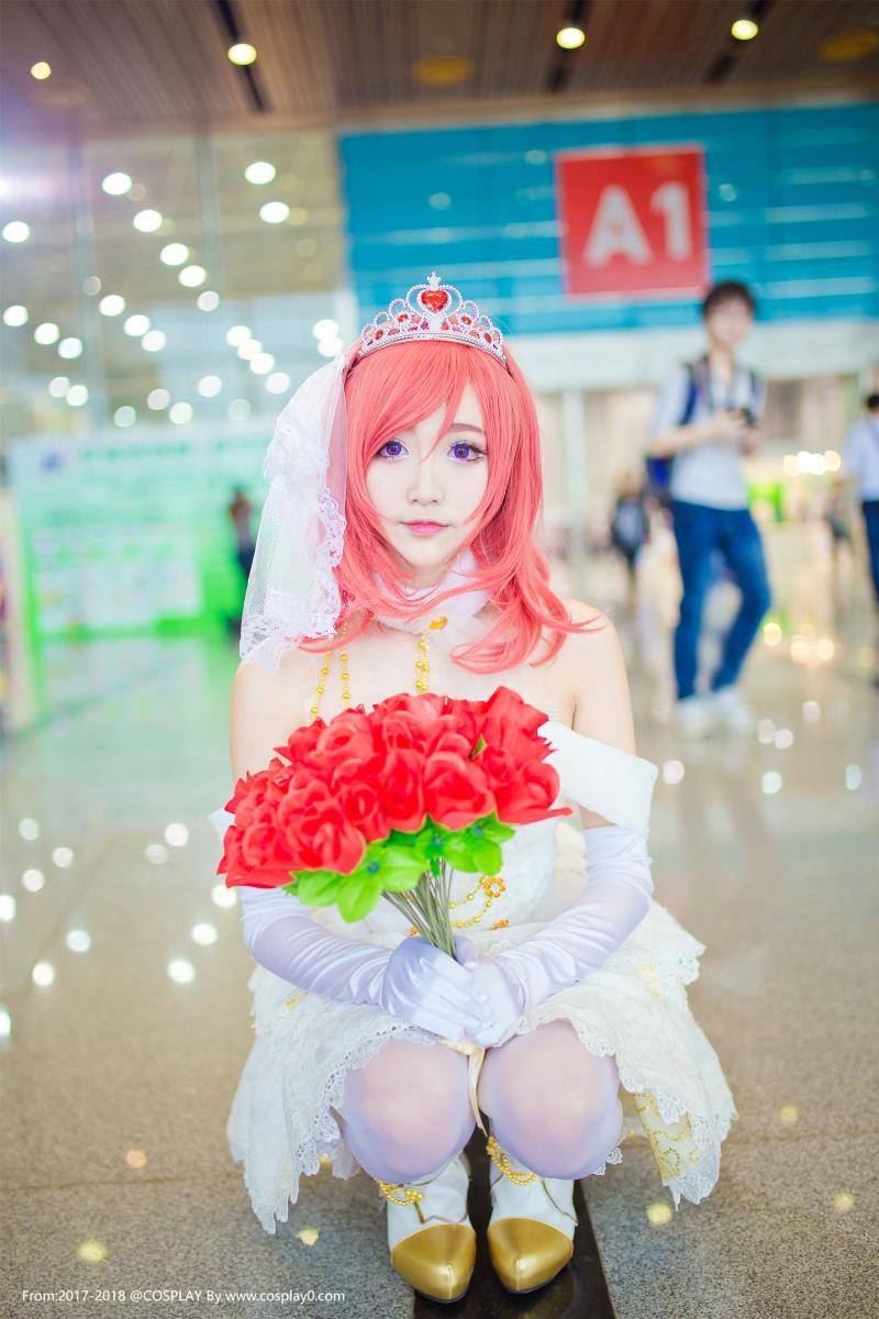 啾小妍SAMA西木野真姬婚纱觉醒Cosplay(图6)