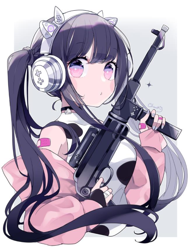 [Pixiv精选]正中红心！机关枪和少女插画特辑(图6)