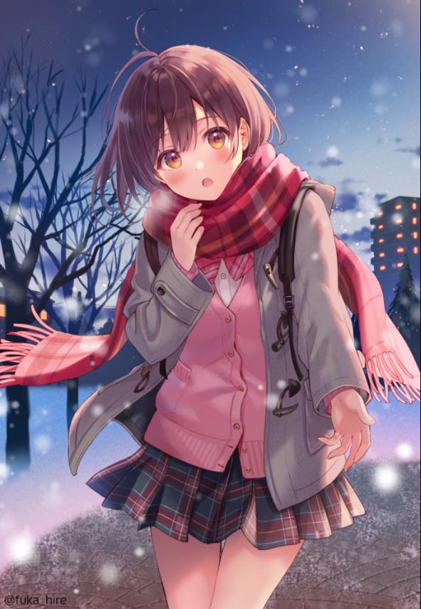 [Pixiv精选] 温暖包覆♡围巾和少女插画特辑(图5)