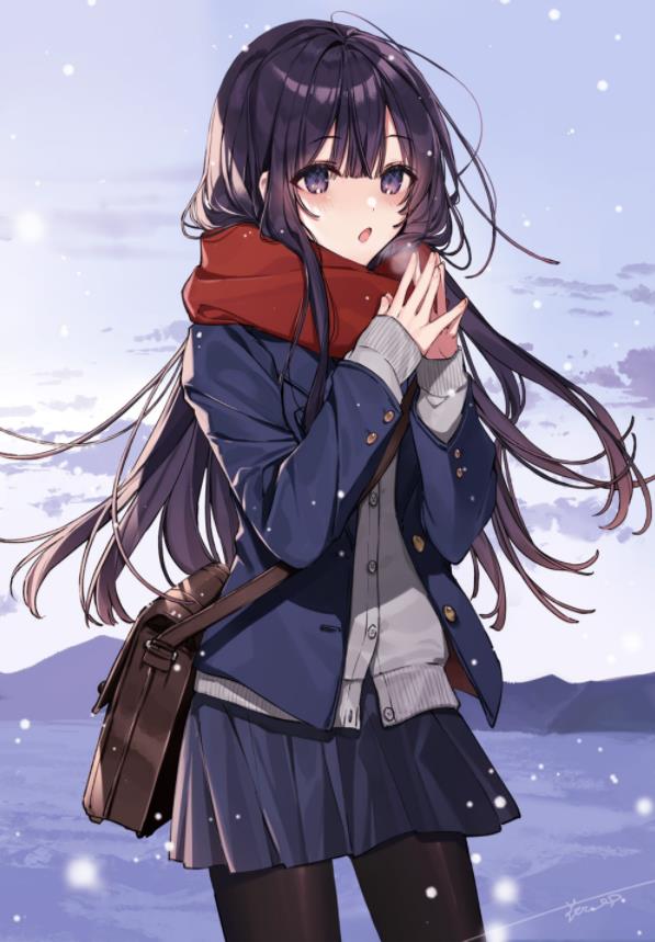 [Pixiv精选] 温暖包覆♡围巾和少女插画特辑(图3)