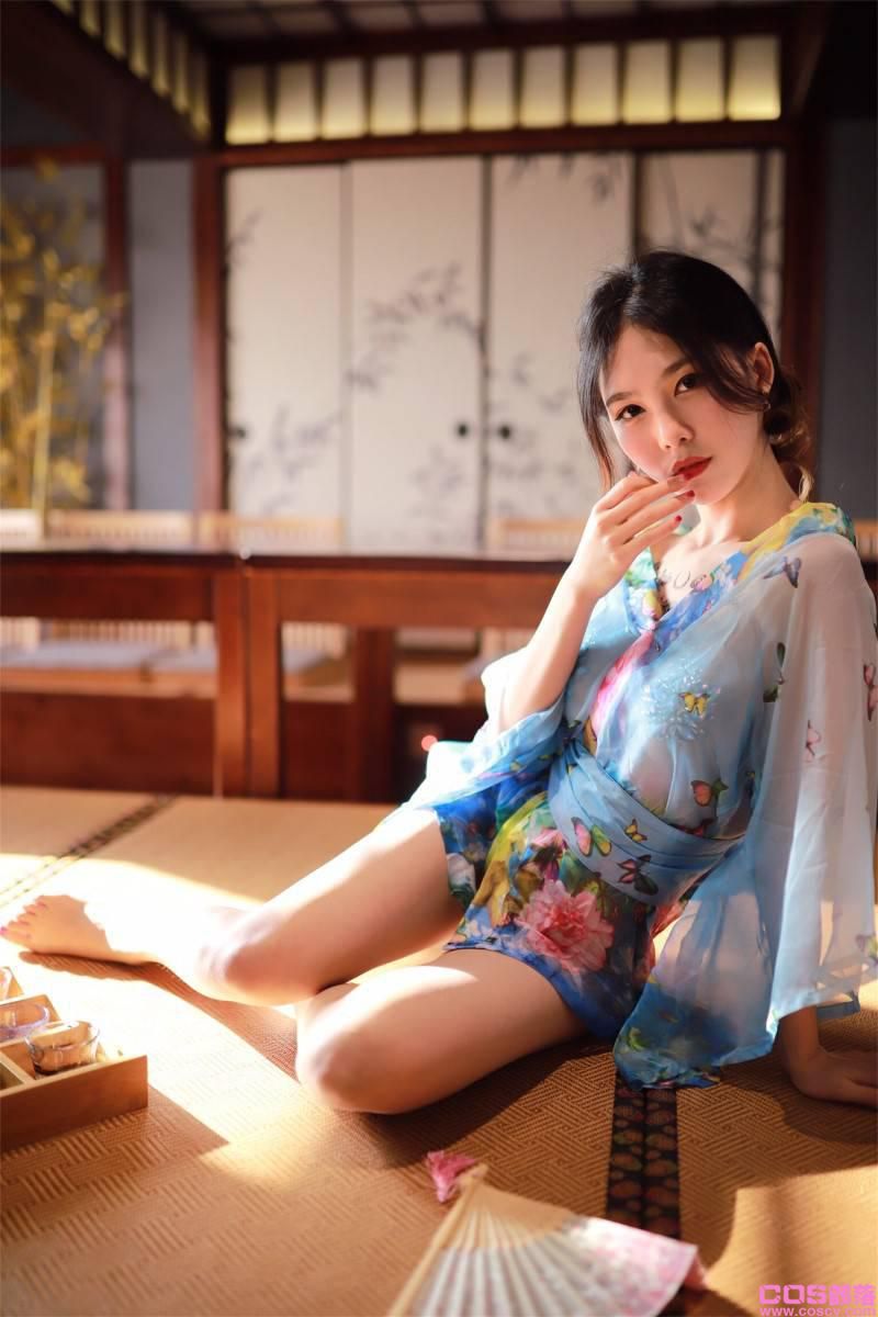 微博人气Coser@抖娘-利世-水蓝和服【30P/81MB】(图2)