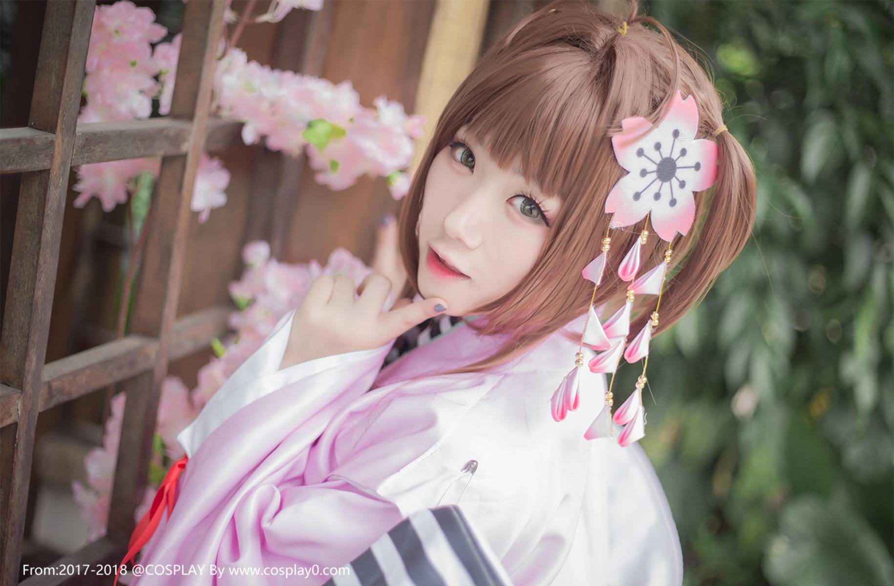 美少女萝莉魔卡少女樱木之本樱和服Cosplay(图8)