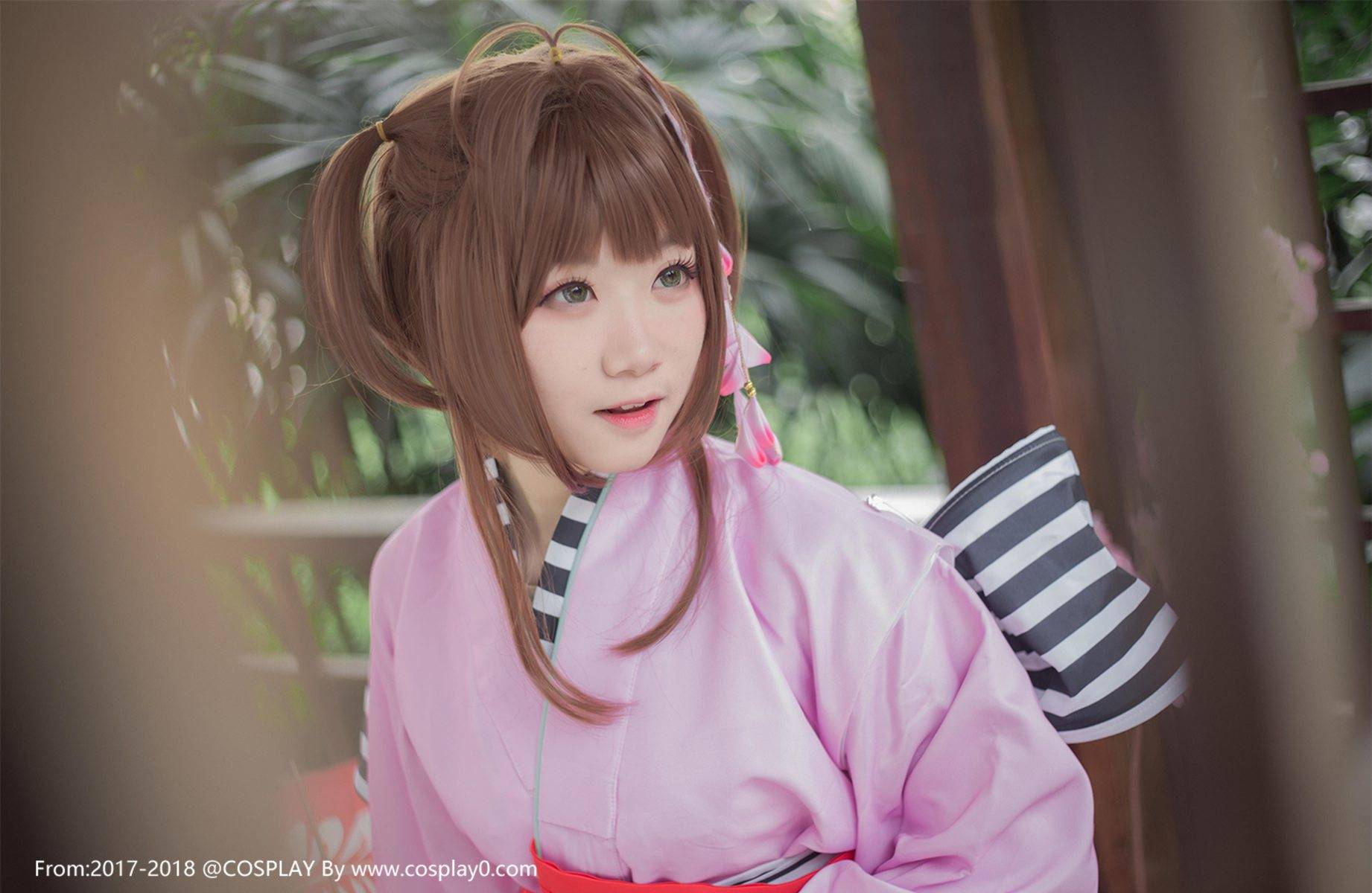 美少女萝莉魔卡少女樱木之本樱和服Cosplay(图3)