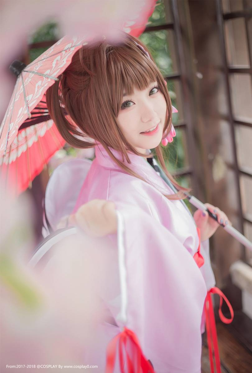 美少女萝莉魔卡少女樱木之本樱和服Cosplay(图7)