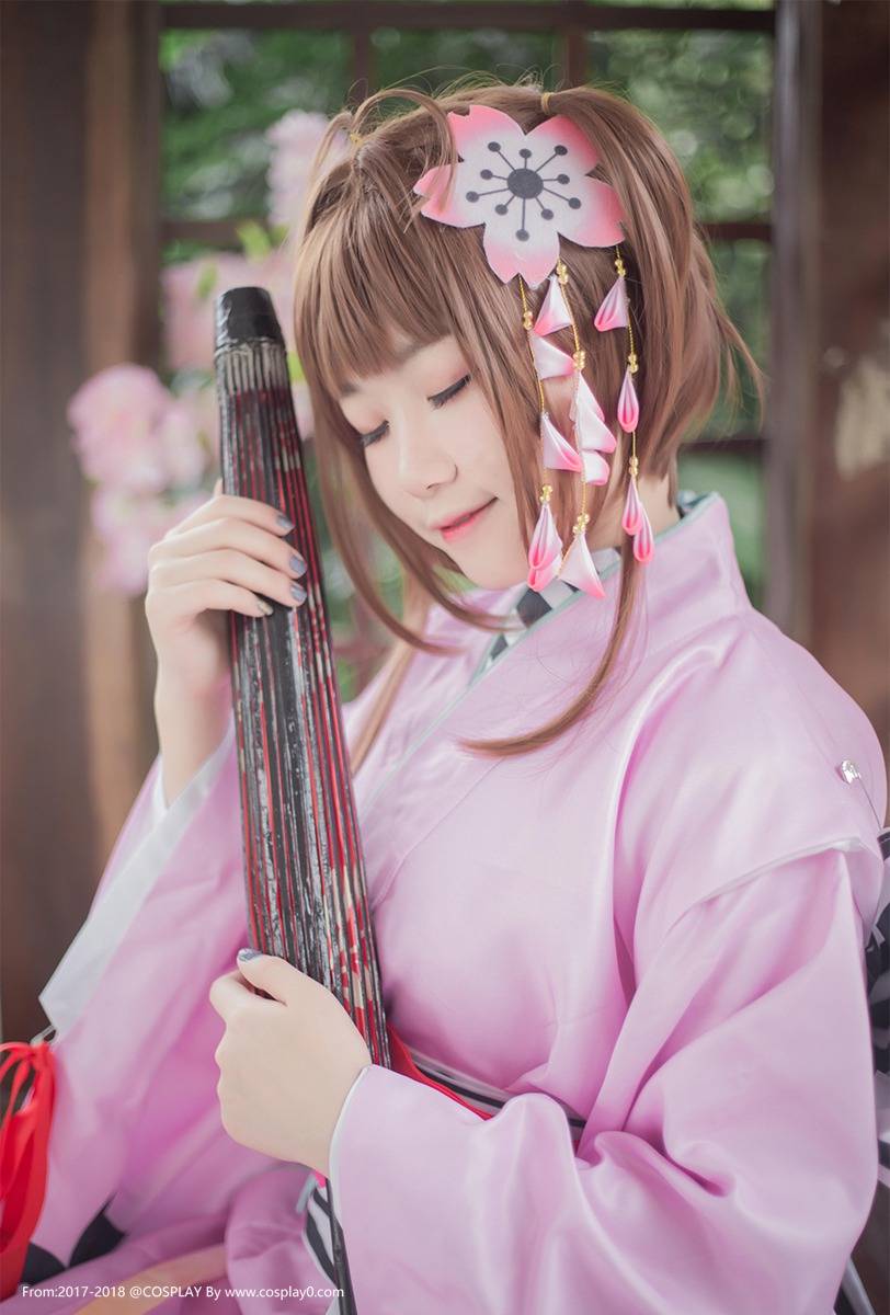 美少女萝莉魔卡少女樱木之本樱和服Cosplay(图4)