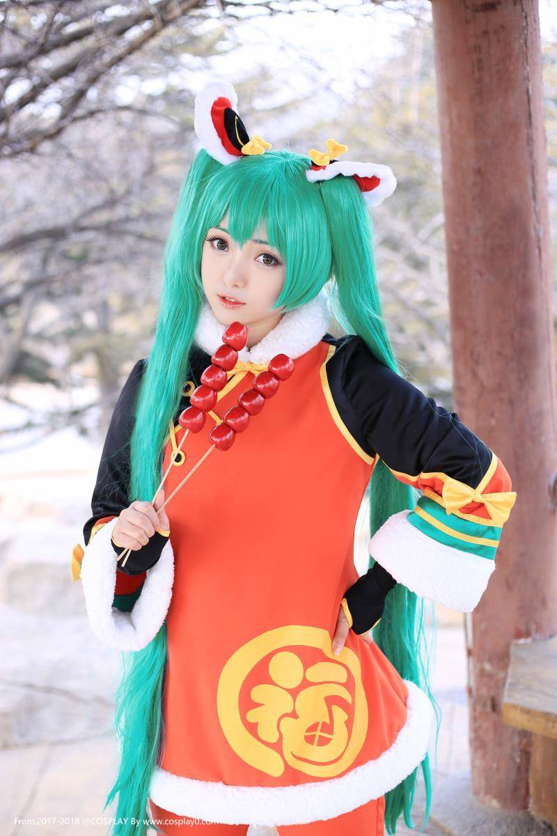 兽耳萝莉双马尾扮演VOCALOID初音未来Coser(图2)