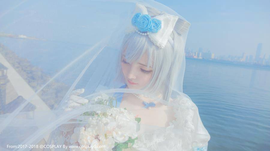 纯美女VOCALOID洛天依花嫁Cosplay(图6)