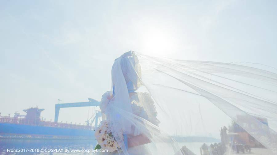 纯美女VOCALOID洛天依花嫁Cosplay(图9)