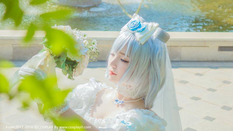 纯美女VOCALOID洛天依花嫁Cosplay(图8)