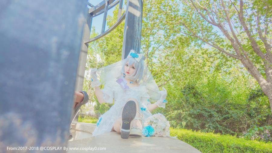 纯美女VOCALOID洛天依花嫁Cosplay(图7)