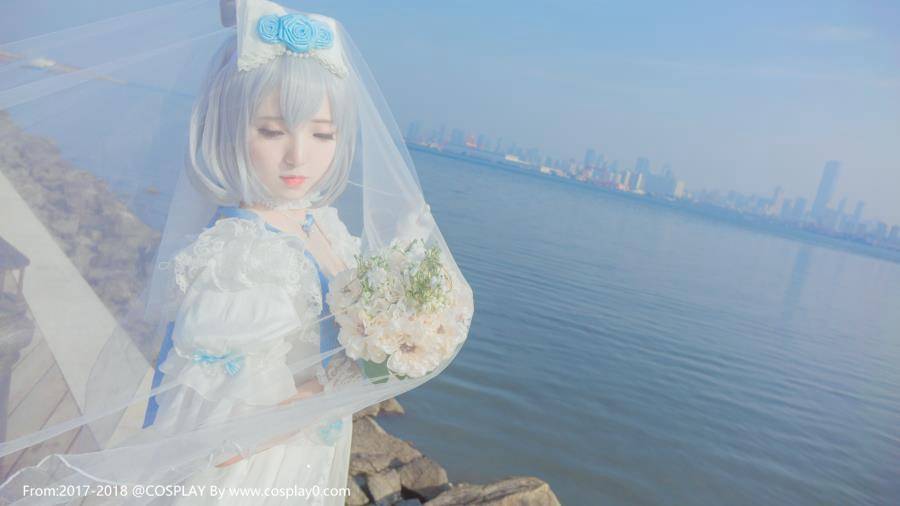 纯美女VOCALOID洛天依花嫁Cosplay(图10)