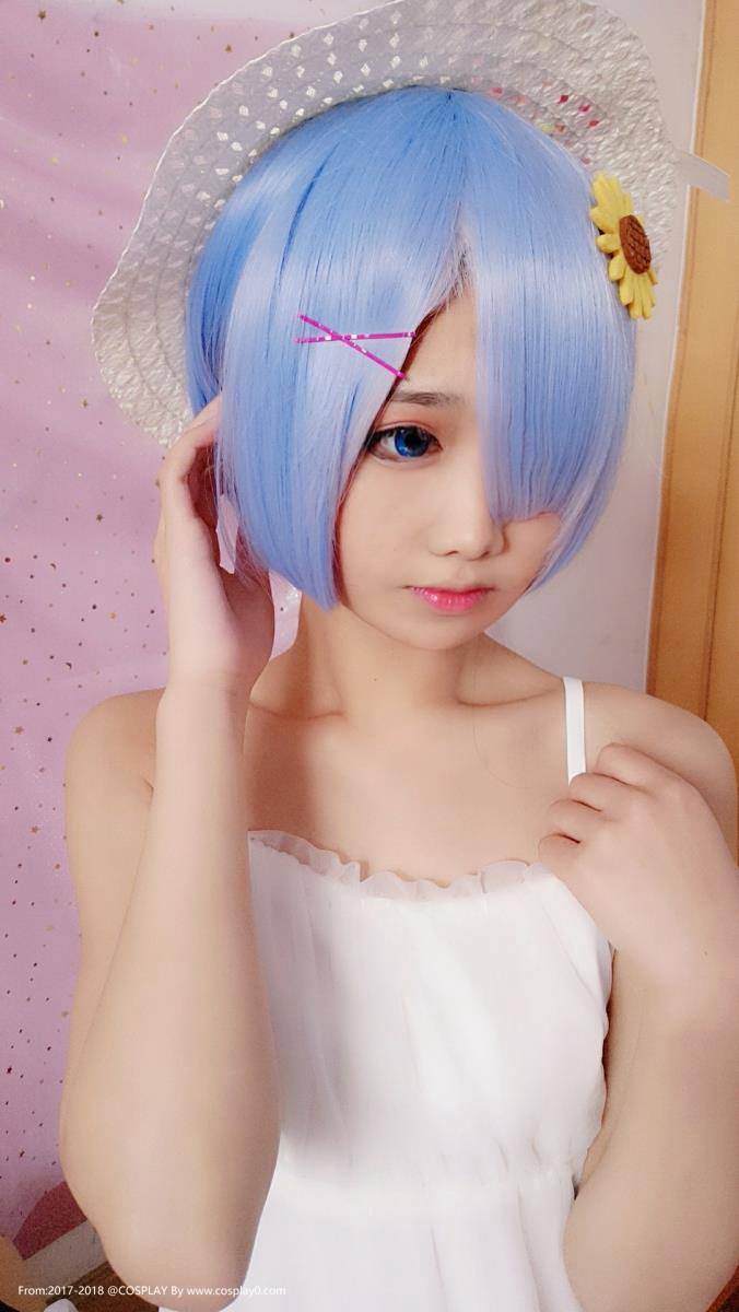 可爱萝莉Coser羽天Shine蕾姆Cosplay自拍(图5)