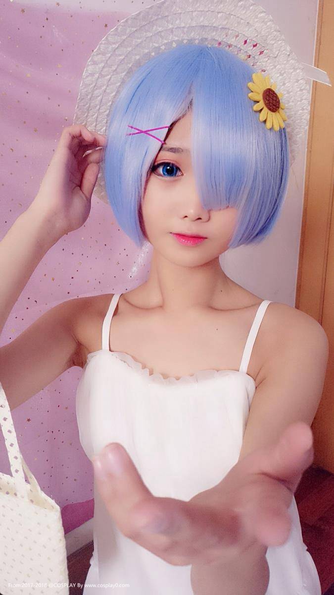 可爱萝莉Coser羽天Shine蕾姆Cosplay自拍(图4)
