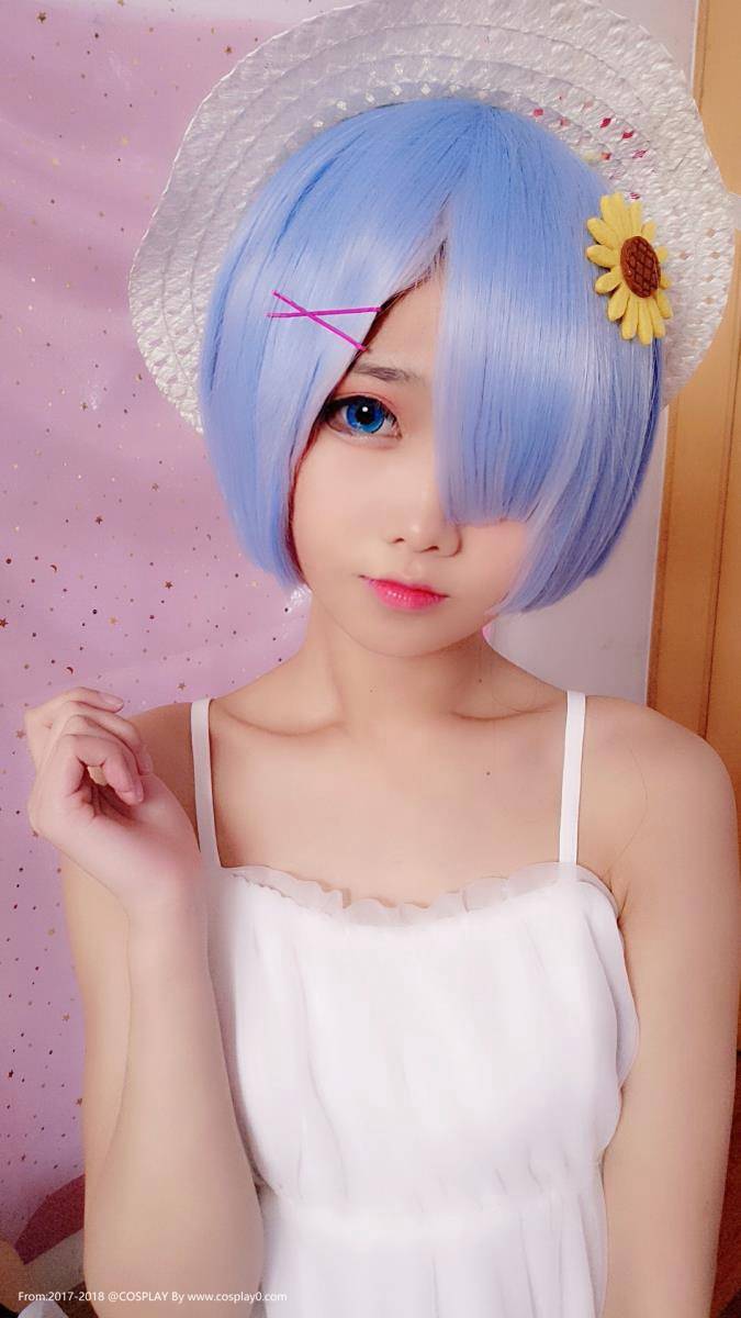 可爱萝莉Coser羽天Shine蕾姆Cosplay自拍(图8)