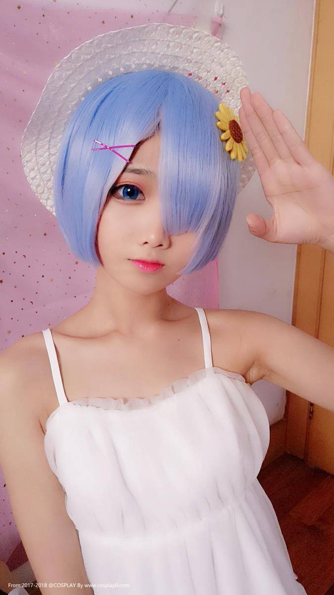 可爱萝莉Coser羽天Shine蕾姆Cosplay自拍(图9)