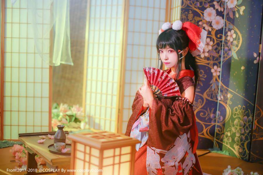 东方Project博丽灵梦萌妹子古风Cosplay(图5)