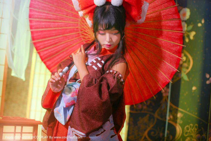 东方Project博丽灵梦萌妹子古风Cosplay(图9)