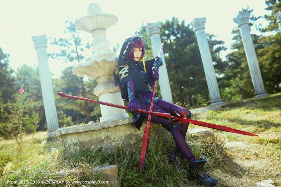 二次元美少女神还原斯卡哈同人本子Cosplay(图6)