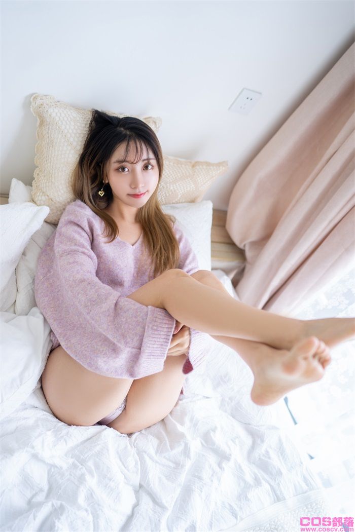 微博红人动漫Coser@-黑川- 紫色毛衣【14P/134MB】(图3)