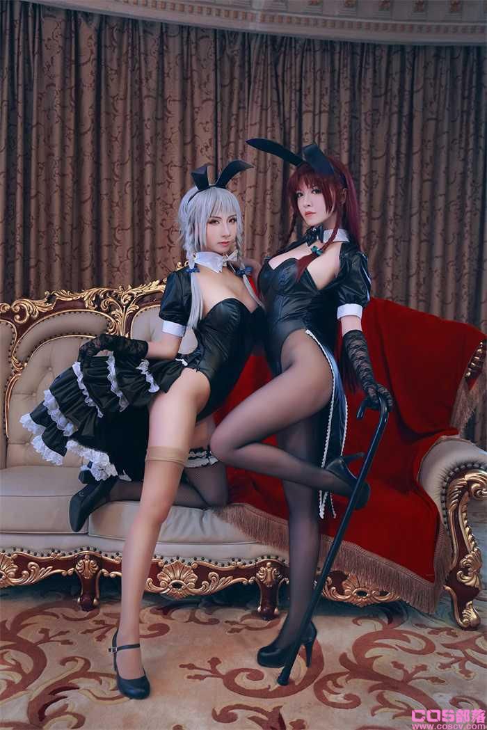 人气动漫Coser@半半子&索索sophia 东方幻想乡兔女郎 [30P/50MB】(图4)