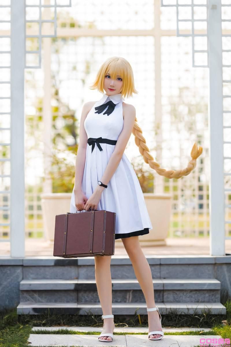 动漫Coser@瓜希酱 贞德三周年白裙德【20P/80MB】(图2)