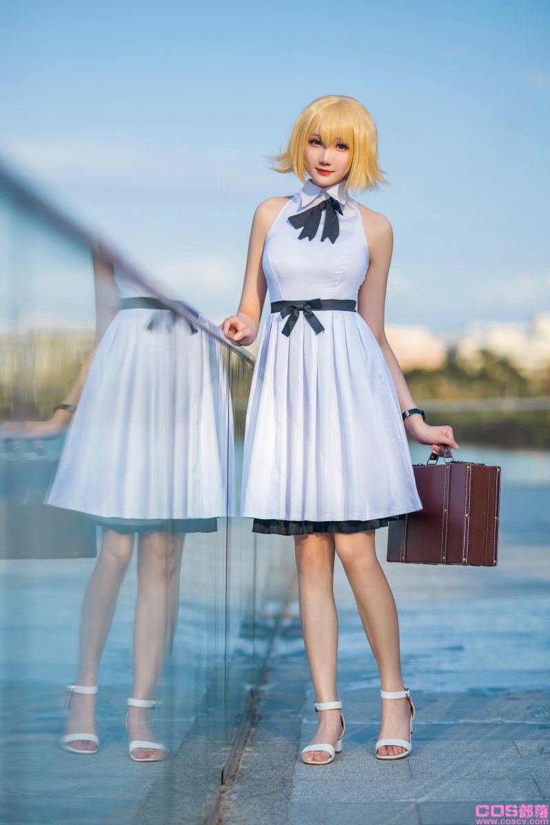 动漫Coser@瓜希酱 贞德三周年白裙德【20P/80MB】(图4)