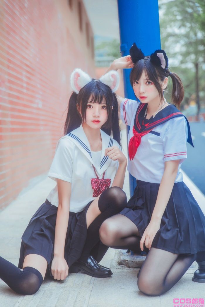 罗利风COS 桜桃喵&疯猫ss - JK百合2【31P/349MB】(图1)