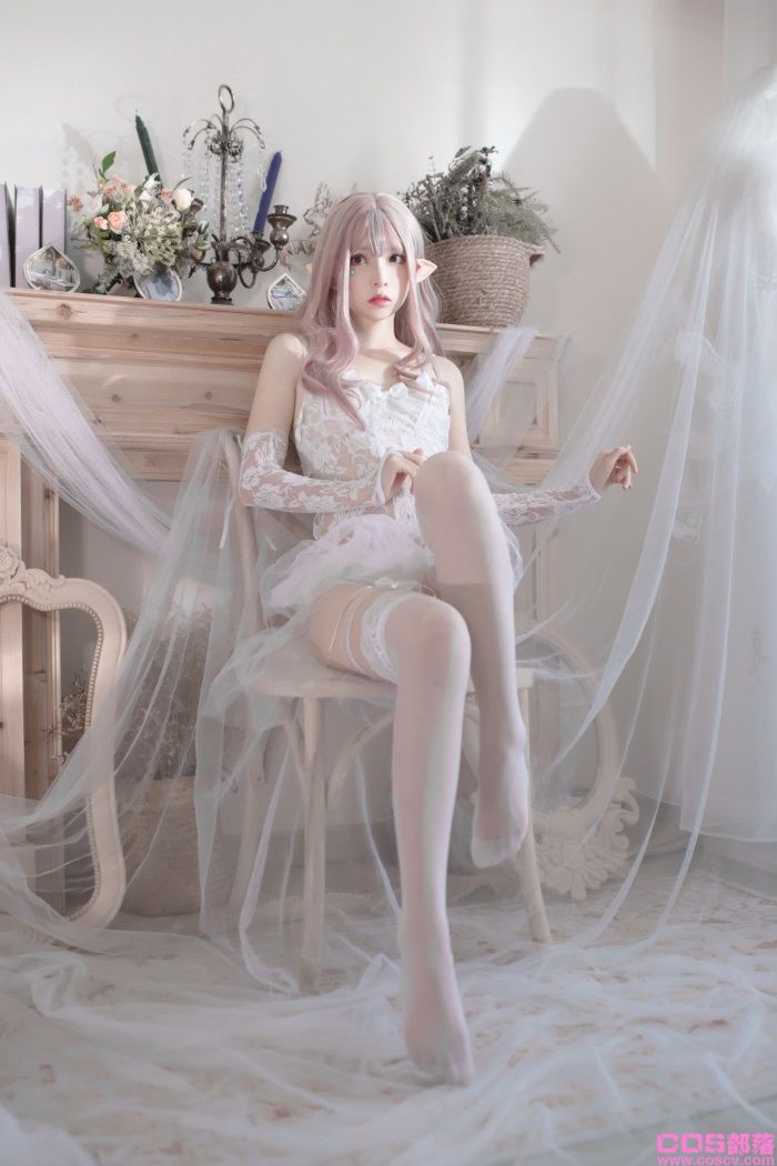 网紅Coser@疯猫ss 纯白精灵【29P/120MB】(图2)