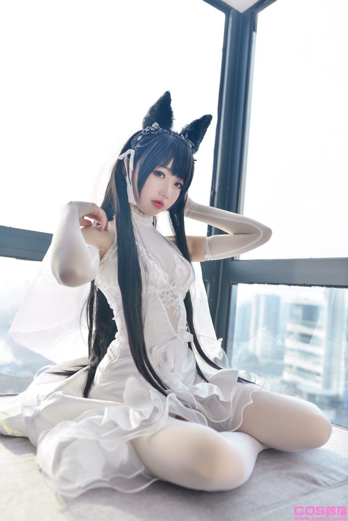 网紅Coser@雪琪-爱宕婚纱【38P/366MB】(图3)