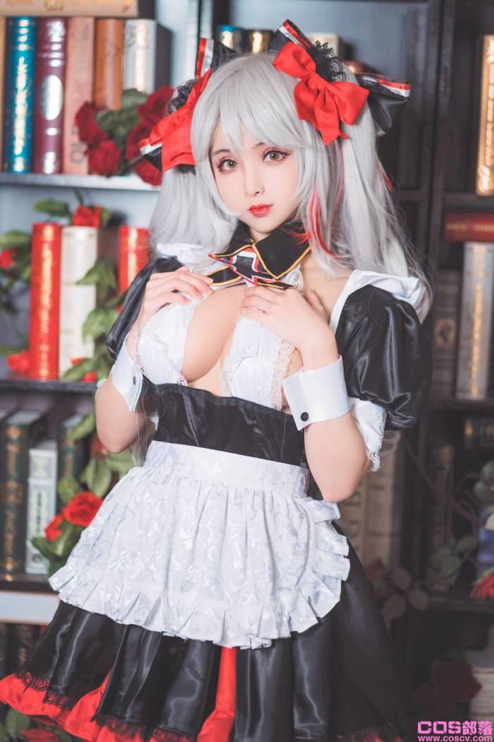 知名动漫Coser@rioko凉凉子 欧根亲王女仆【20P/280MB】(图4)