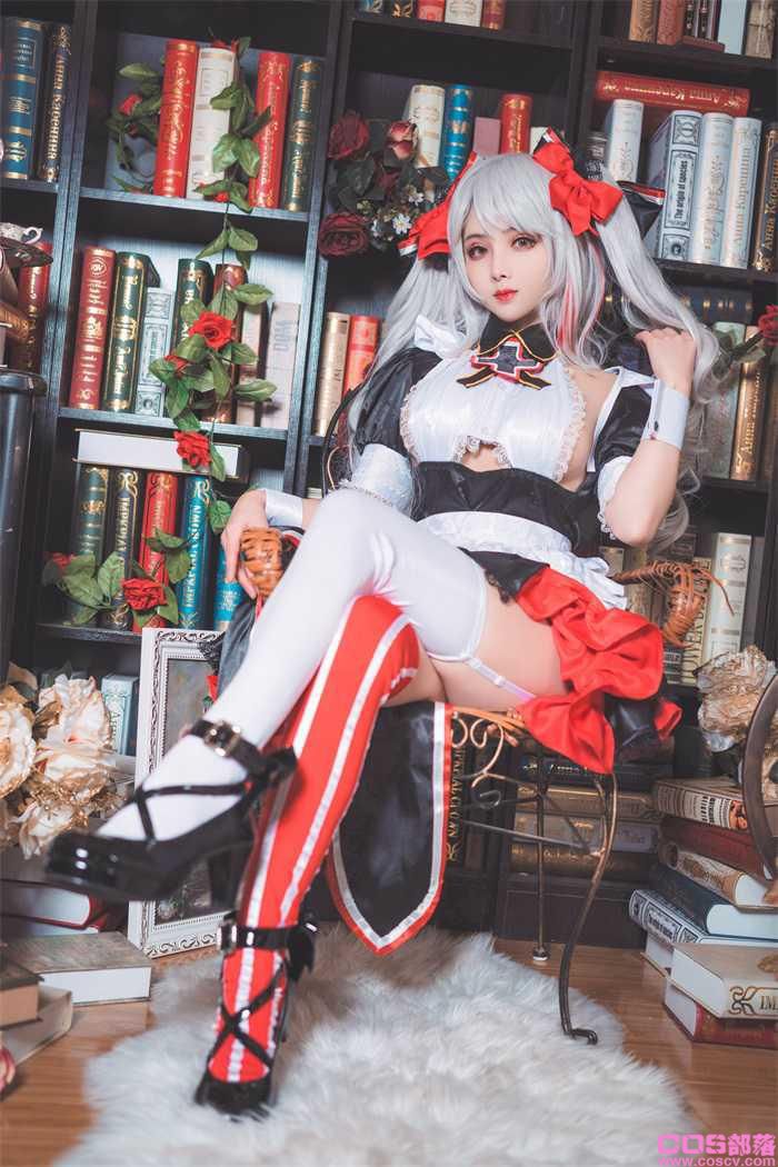 知名动漫Coser@rioko凉凉子 欧根亲王女仆【20P/280MB】(图2)