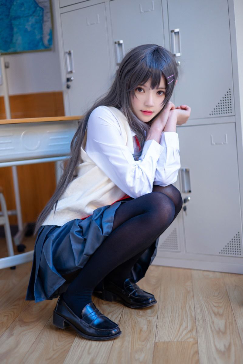 人气Coser@桜桃喵 麻衣制服【52P/482MB】(图4)