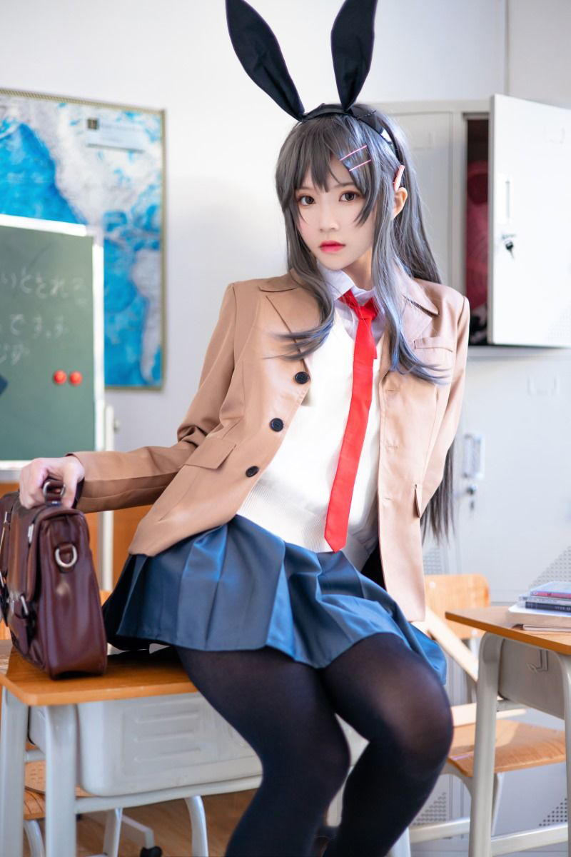 人气Coser@桜桃喵 麻衣制服【52P/482MB】(图2)
