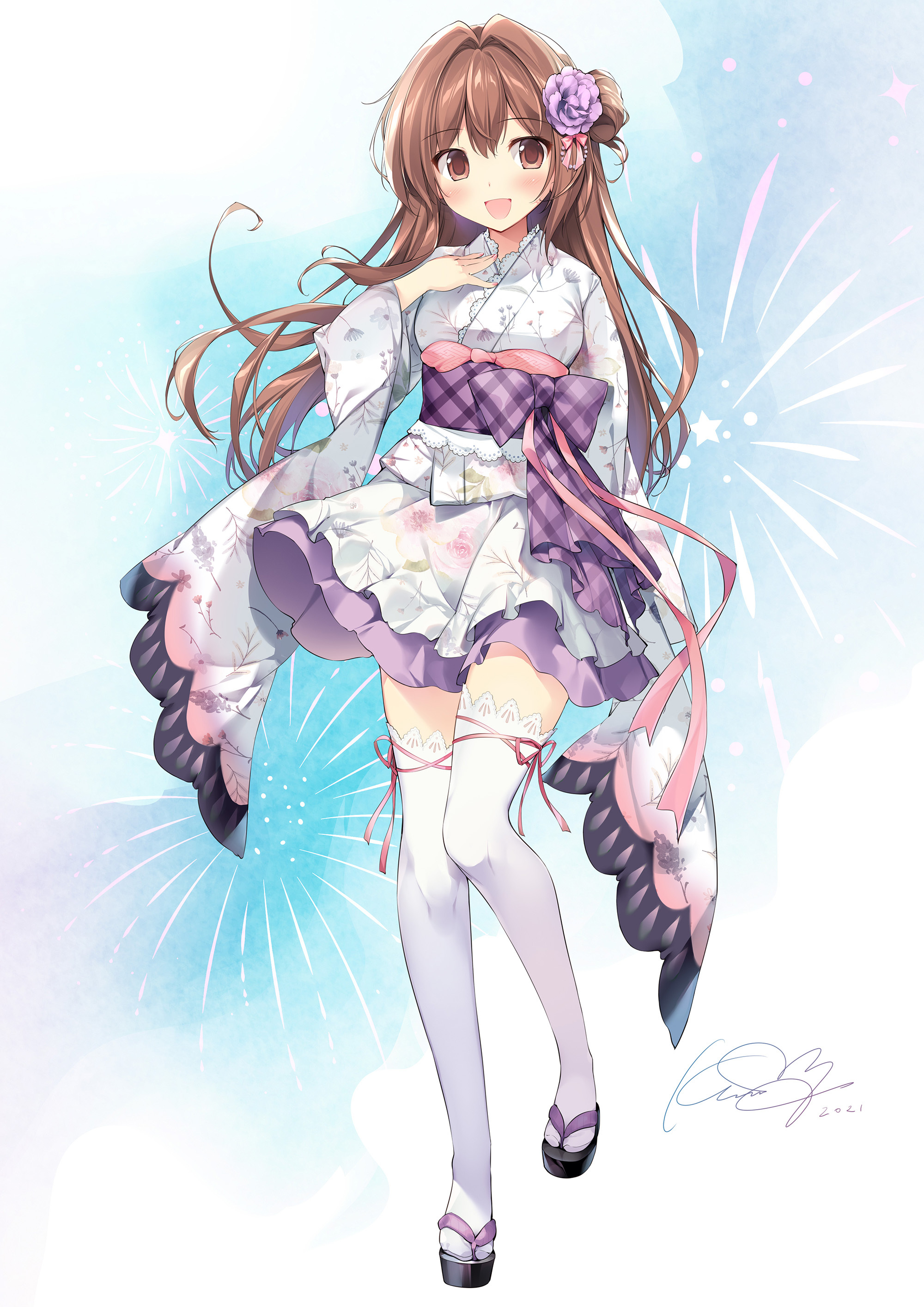 [Pixiv精选] 可爱的「和洋」新风格♡和服洋裙插画特辑(图5)