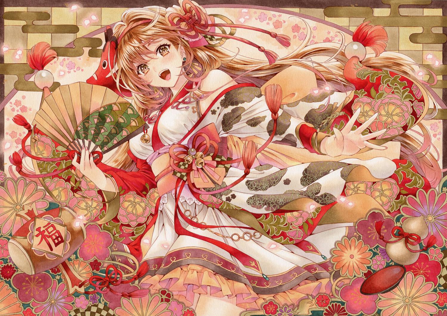 [Pixiv精选] 可爱的「和洋」新风格♡和服洋裙插画特辑(图9)