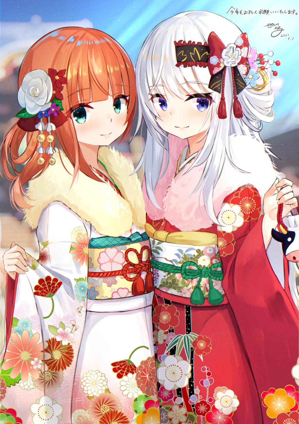 [Pixiv精选] 艳丽的正式服装♡振袖插画特辑(图3)