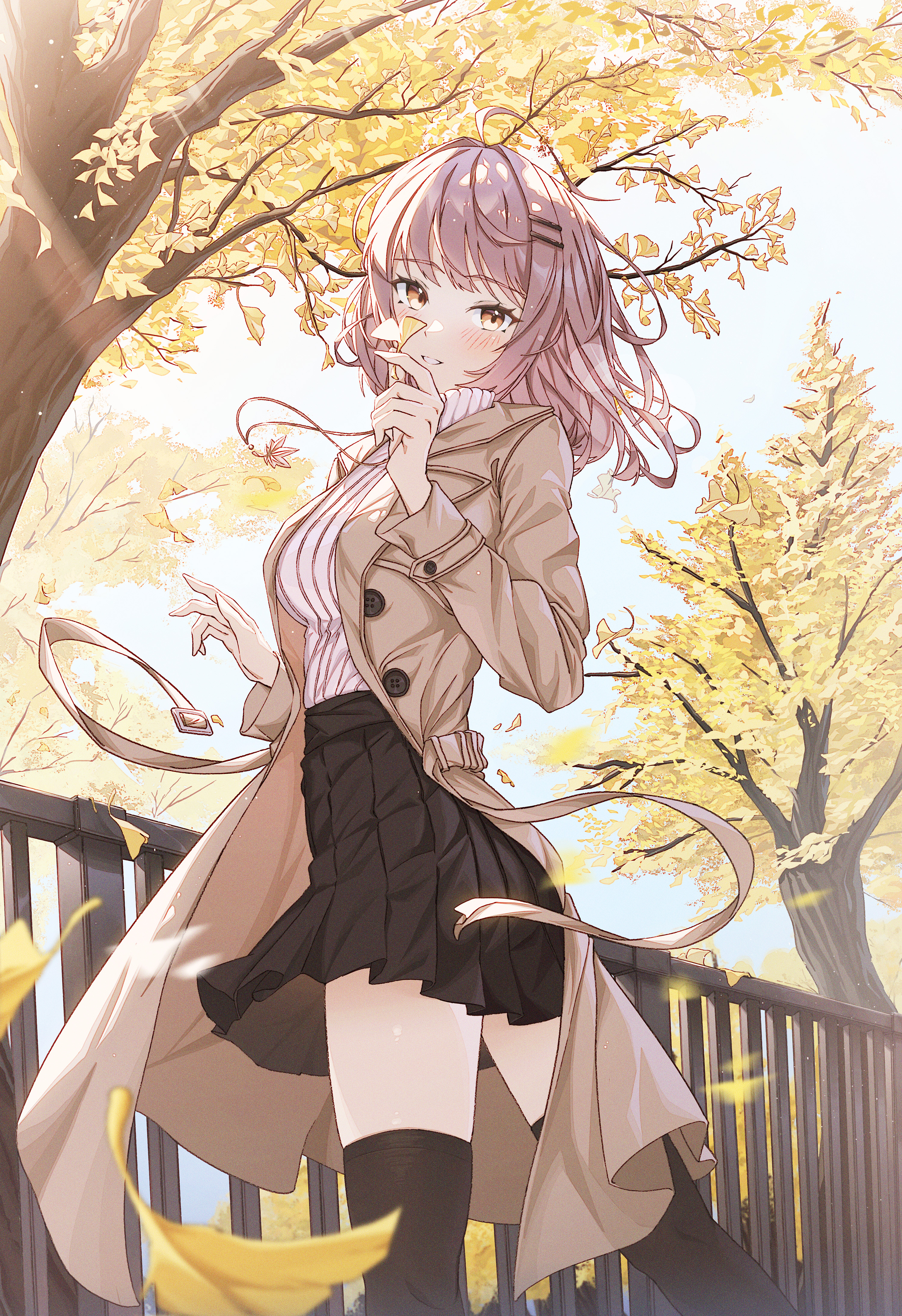 [Pixiv精选] 涂上一片片的黄。落叶插画特辑(图2)