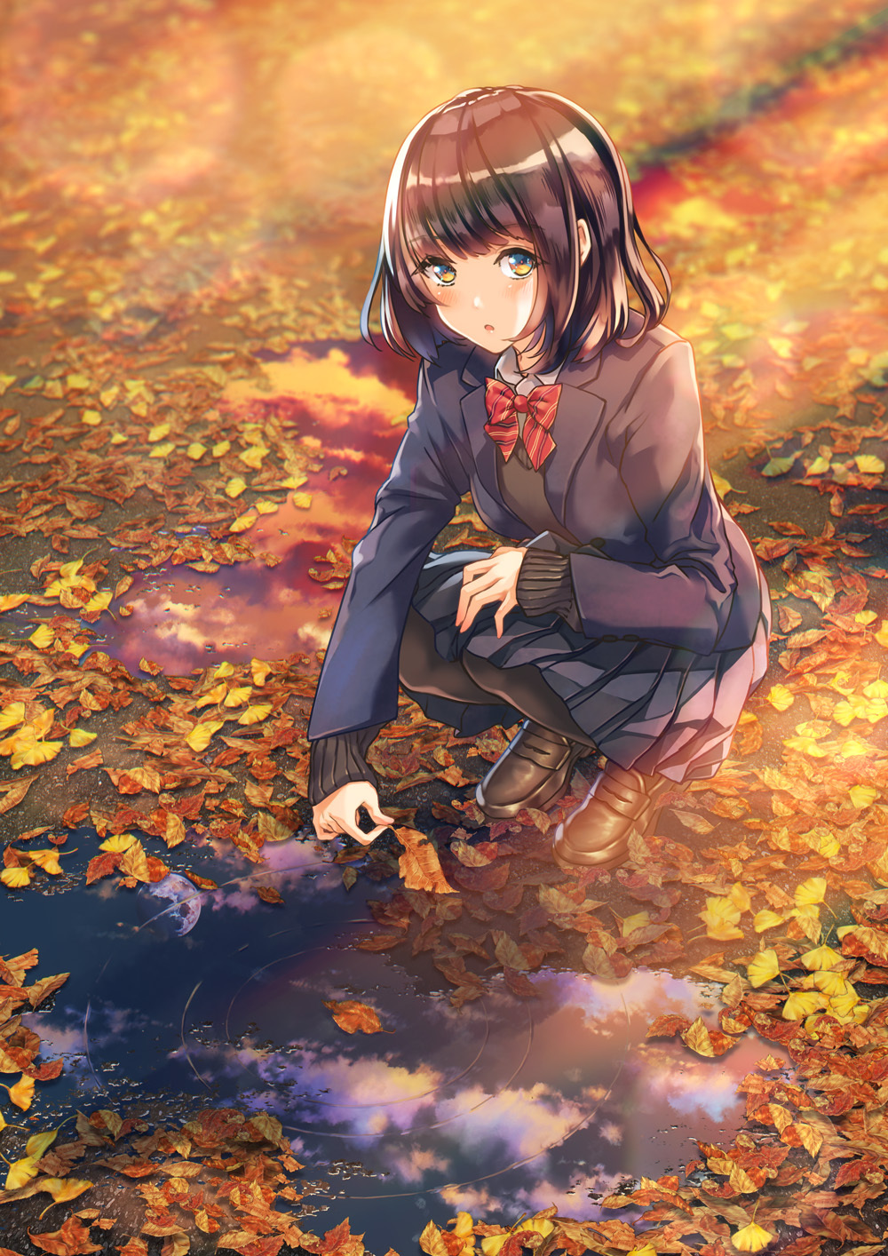 [Pixiv精选] 涂上一片片的黄。落叶插画特辑(图4)