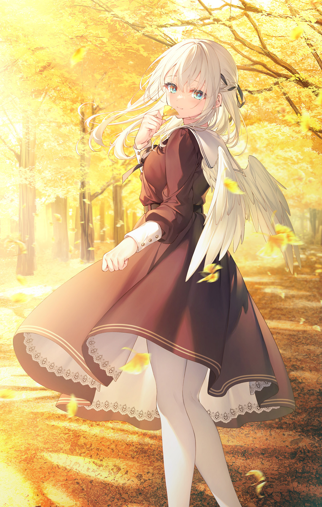 [Pixiv精选] 涂上一片片的黄。落叶插画特辑(图9)