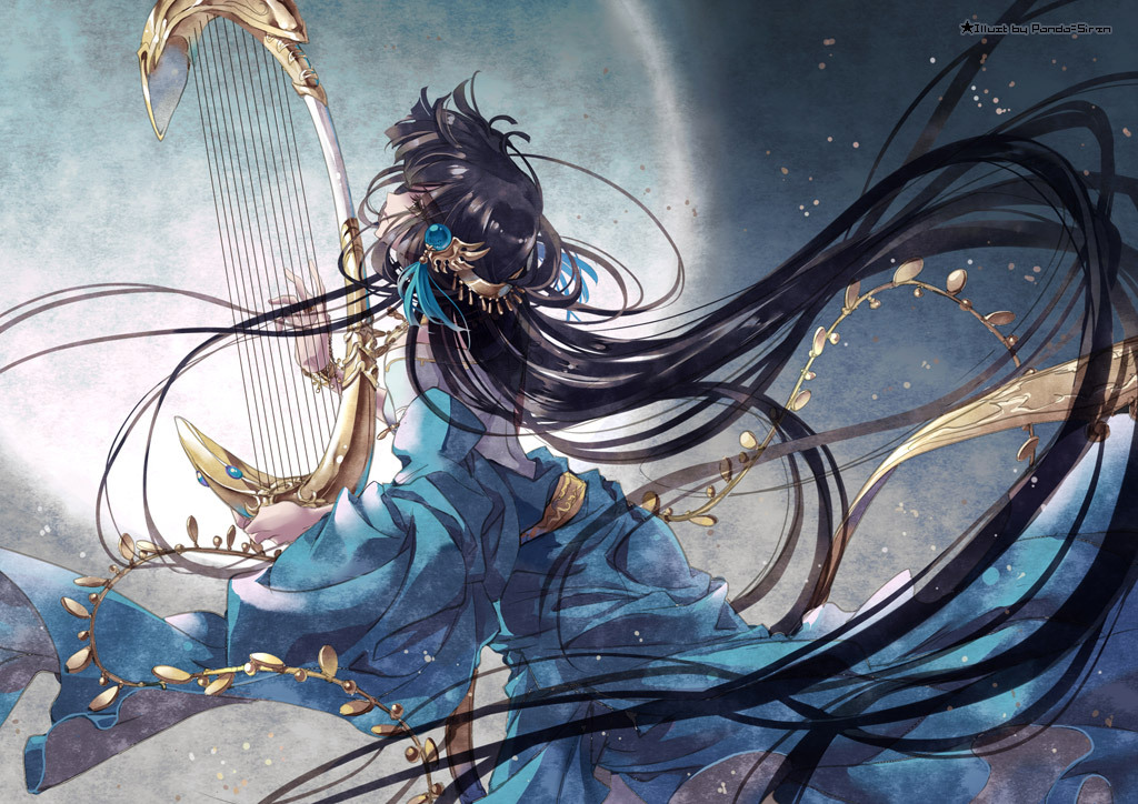 [Pixiv精选] 奏起动人的旋律。竖琴插画特辑(图9)