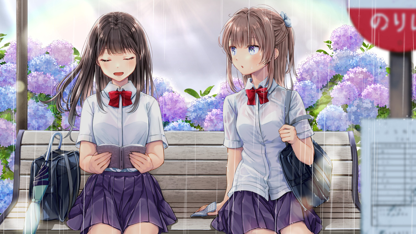 [Pixiv精选] 等候的场所。公交站亭插画特辑(图6)
