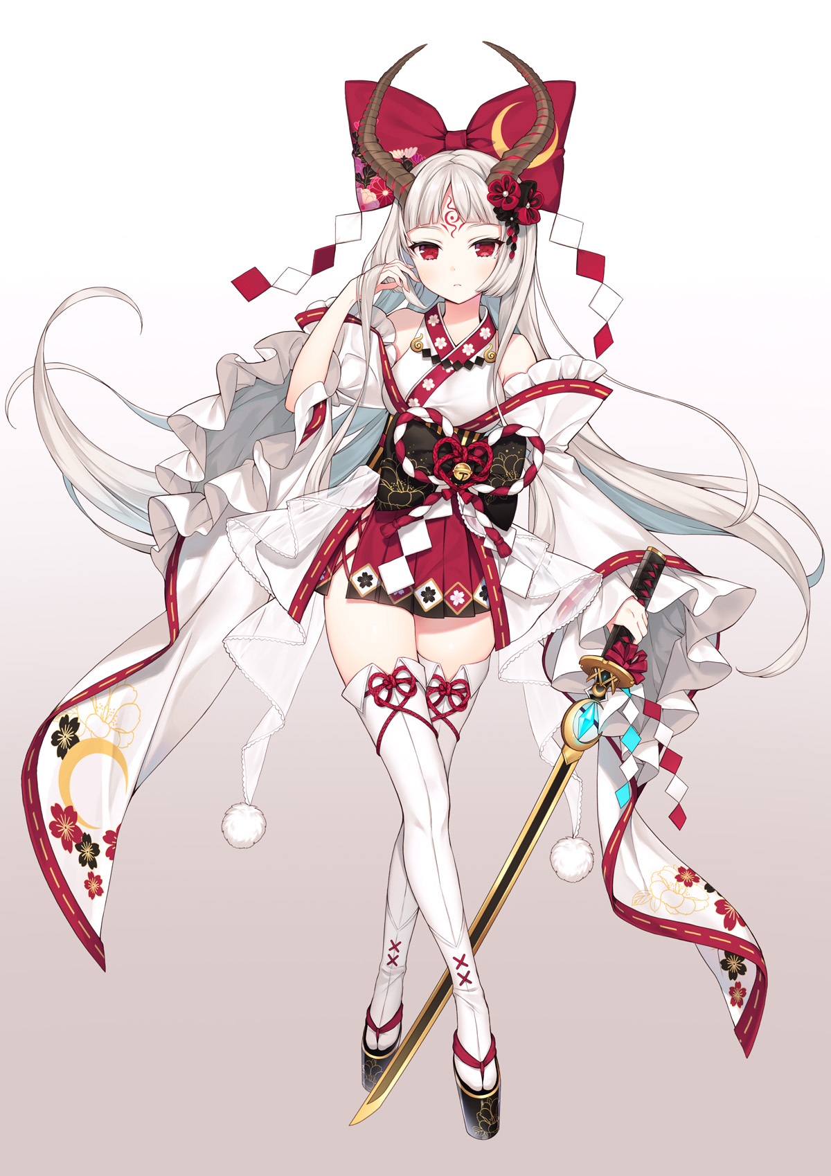 [Pixiv精选] 可爱的和风袜♡过膝足袋插画特辑(图6)