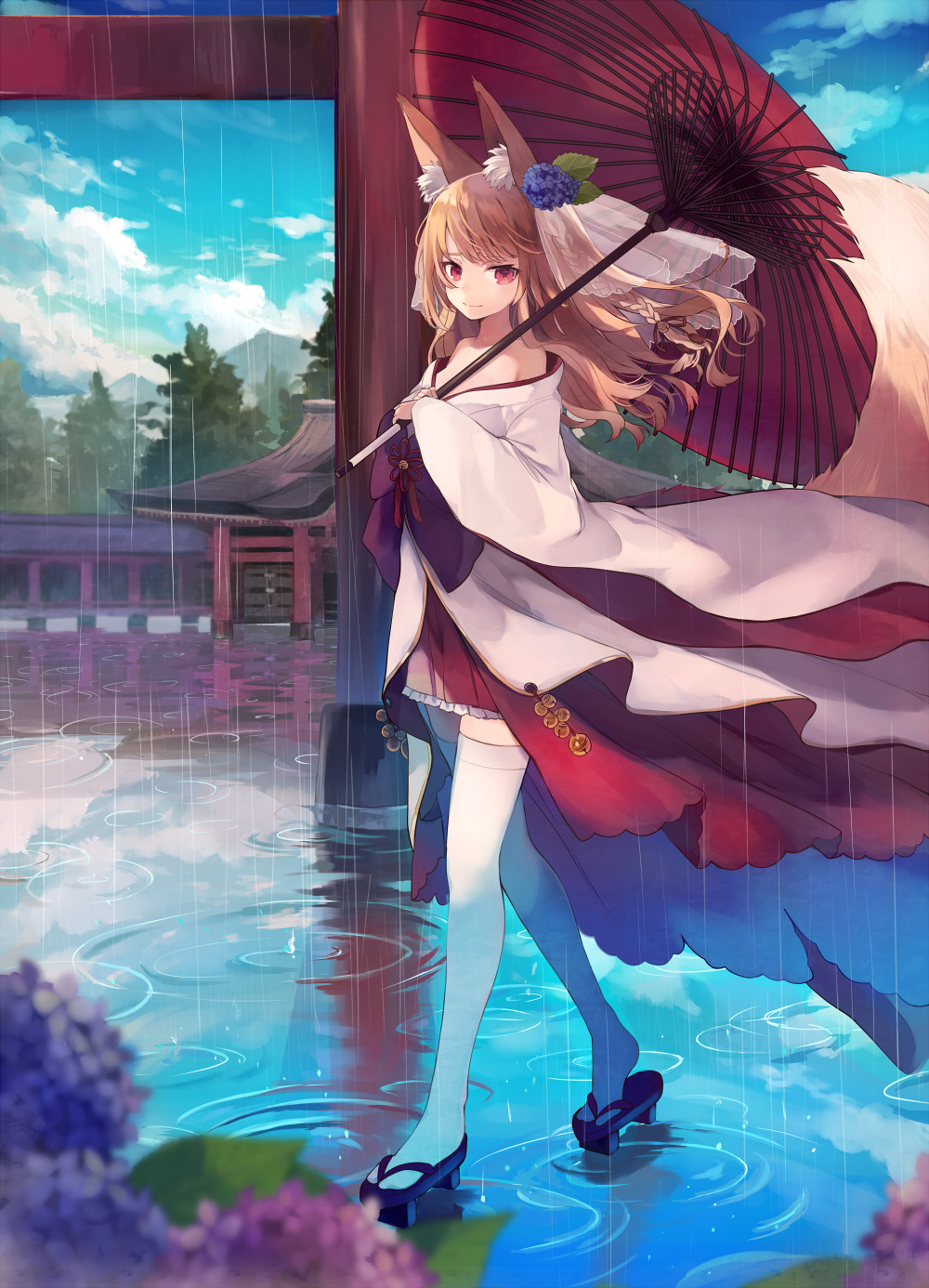 [Pixiv精选] 可爱的和风袜♡过膝足袋插画特辑(图4)